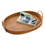 Found & Fable Natural Wooden Decorative Tray with Loop Handles, 16"