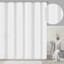Providence White Peony Striped Woven Shower Curtain, 72"