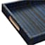 Tracey Boyd Black & Blue Striped Seagrass Woven Tray, 12x16
