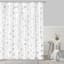 Providence Silver Floral Scroll Shower Curtain, 72"