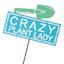 Crazy Plant Lady with Shovel Metal Yard Pick, 16"