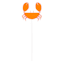 Sunny Club Orange Metal Crab Yard Pick, 14"