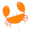 Sunny Club Orange Metal Crab Yard Pick, 14"