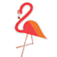 Sunny Club Red Metal Flamingo Yard Pick, 14"