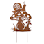 Honeybloom Brown Metal Mushroom & Snail Yard Stake, 30"