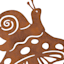 Honeybloom Brown Metal Mushroom & Snail Yard Stake, 30"