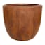 Honeybloom Faux Teak Egg Outdoor Planter, Extra Large