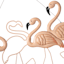 Providence Metal Flamingos Outdoor Wall Decor, 35"