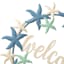 Ty Pennington Metal Welcome Starfish Outdoor Wall Decor, 24"