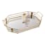 Gold Glass Tray with Mirror Top, 23x13