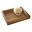 Honeybloom Brown Wood Decorative Tray, 18x14