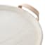 White Round Wooden Decorative Tray, 18"