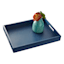Navy Blue Wooden Decorative Tray, 16x12