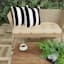 Providence Black Awning Striped Oversized Square Outdoor Throw Pillow, 20"