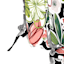 2-Piece Tamani Raven Floral Outdoor Deep Seat Cushion