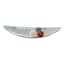 Metal Boat Tray with Crackled Mirror Glass, 23x8