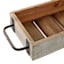 Whitewashed Wooden Tray with Metal Handles, 22x7