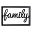 Honeybloom Framed Family Cutout Block Sign, 12x8