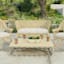 Andorra Umber Outdoor Wicker Settee Cushion