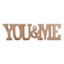 You & Me Cutout Table Sign, 12x4