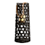 Black Wood Cutout Lantern with Rope Handle, 20"