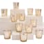 12-Pack Faceted Gold Votive Holders
