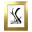 Gold Double Mat Wide Wall Frame, 6x8