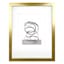Gold Double Mat Wide Wall Frame, 16x20