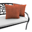 Tracey Boyd Burnt Orange Textured Square Outdoor Throw Pillow, 16"