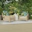 Seneca Navy Blue Outdoor Tufted Back Cushion
