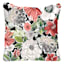 Tamani Raven Floral Outdoor Tufted Back Cushion
