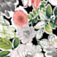 Tamani Raven Floral Outdoor Tufted Back Cushion