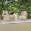 Tamani Raven Floral Outdoor Tufted Back Cushion