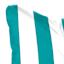 Turquoise Awning Stripe Outdoor Tufted Back Cushion