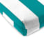 Turquoise Awning Stripe Square Seat Cushion
