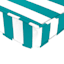 Turquoise Awning Stripe Outdoor Deep Seat Cushion