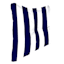 Providence Navy Blue Awning Stripe Tufted Outdoor Back Cushion