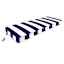 Providence Navy Blue Awning Stripe Outdoor Bench Cushion
