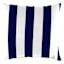 Providence Navy Blue Awning Stripe Square Outdoor Throw Pillow, 16"