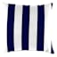 Providence Navy Blue Awning Stripe Oversized Square Outdoor Throw Pillow, 20"