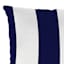 Navy Awning Stripe Lumbar Outdoor Throw Pillow, 14x20