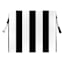 Black Awning Stripe Outdoor Square Seat Cushion