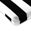 Black Awning Stripe Outdoor Square Seat Cushion