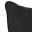 Black Canvas Corded Outdoor Back Cushion