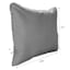 Black Canvas Corded Outdoor Back Cushion