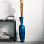 Blue Bamboo Spun Floor Vase, 36"
