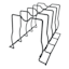 Grey 4-Slot Bakeware & Lid Storage Rack