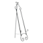 Black Metal Art Easel, 46"