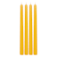 4-Pack Yellow Unscented Overdip Taper Candles, 10"