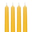 4-Pack Yellow Unscented Overdip Taper Candles, 10"